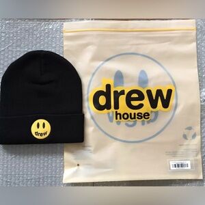 NIB DREW HOUSE Justin Bieber black mascot ribbed beanie hat